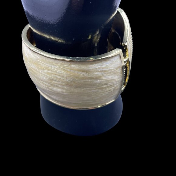 Gold Tone Owl Cuff Bracelet Vintage Inspired Animal Statement Boho Glam Jewelry - Picture 4 of 6